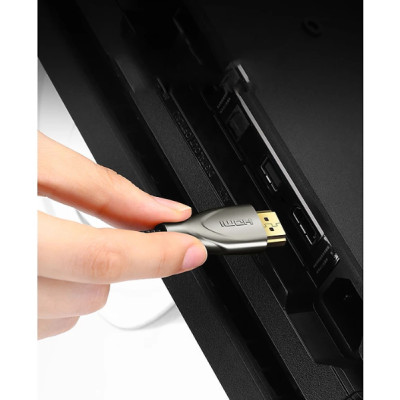 Cáp HDMI 2.0 Carbon chuẩn 4K@60MHz mạ vàng cao cấp dài 5m UGREEN 50110 - Hàng Chính Hãng