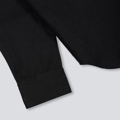Áo sơ mi nam cổ tàu vải Linen dài tay form rộng style Hàn trẻ trung, năng động