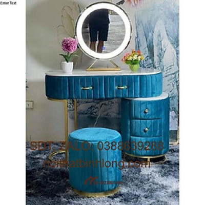 bàn trang điểm nhung (gương cảm ứng)