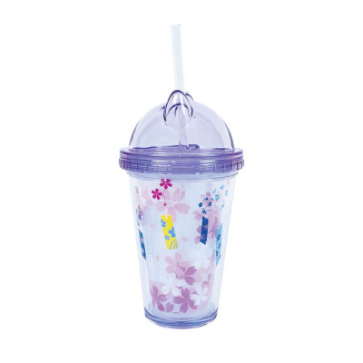 Ly Nhựa Clever Cup Happy Cat Tím  CLEVERHIPPO PCUP07/PURPLE