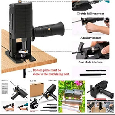 BỘ CHUYỂN ĐỔI TỪ MÁY KHOAN THÀNH MÁY CƯA GỖ CƯA SẮT CƯA LỘNG ĐA NĂNG