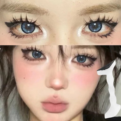 Cây silicon Khuôn in eyeliner 2 ĐẦU Khuôn kẻ mắt sử dụng mực in sắc nét chống nước lâu trôi nét đều dành cho người mới tập trang điểm