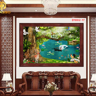 Tranh kính cường lực Sơn Thủy Hữu Tình D1002_05