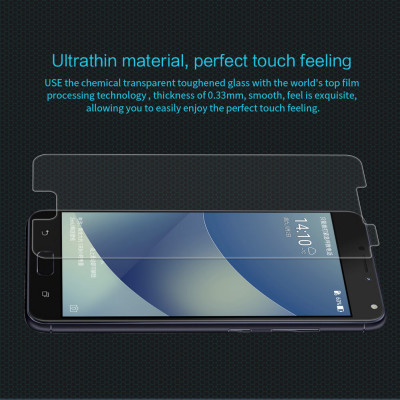 Miếng dán kính cường lực cho Asus Zenfone 4 Max ZC554KL hiệu Nillkin (độ cứng 9H, mỏng 0.3mm, hạn chế bám vân tay) - Hàng chính hãng
