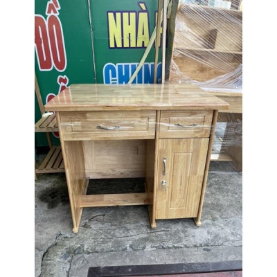 Bàn Làm Việc Gỗ Cao Su Ngang 80cm ( Freeship SG )