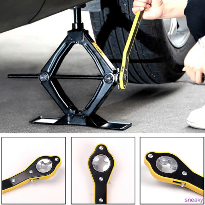 Kích Nâng Gầm Xe Con, Ô Tô , Xe Máy 2 Tấn Kèm Cờ Lê Nhỏ Gọn, Dễ Dàng Thay Thế Lốp Xe Khẩn Cấp Loại Dày