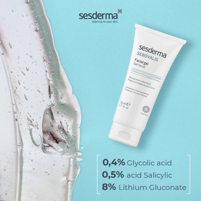 Gel dưỡng phục hồi Sesderma Sebovalis Facial cho da dầu 50ml