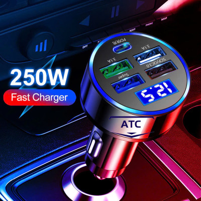 Cốc Tẩu Sạc Nhanh Ô Tô 12V-24V QC3.0 + PD 150W – Sạc Nhanh Thông Minh Tự Điều Chỉnh Dòng, Chuyên Dụng Cho Xe Hơi