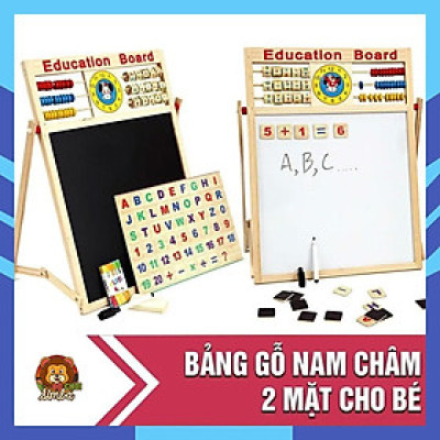 Bảng Chữ Cái Và Số 2 Mặt Bằng Gỗ, Bảng Chữ Cái Ghép Hình 2 Mặt Nam Châm Tặng Kèm Bộ Chữ Và Số