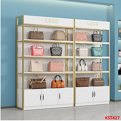 Kệ trưng bày sản phẩm, hàng hóa , kệ trang trí khung sắt mặt gỗ KST427- NỘI THẤT LẮP RÁP VIENDONGADV