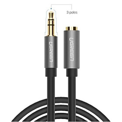 Ugreen UG10592AV118TK 1M màu Đen Cáp âm thanh 3.5mm nối dài - HÀNG CHÍNH HÃNG