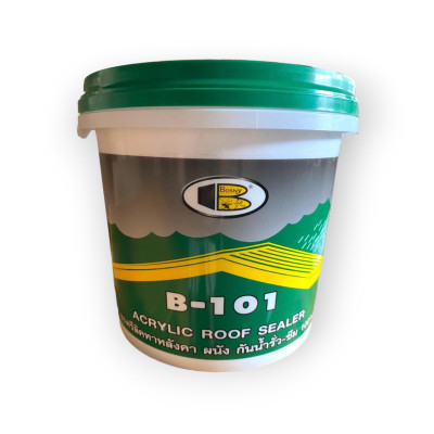 Keo chống thấm, chống dột mái nhà, tường nhà, boong tàu, ban công... Bosny Acrylic Roof Sealer B101- Nhập khẩu Thái Lan (Tặng kèm cọ quét)-Màu trắng
