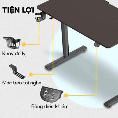 Bàn nâng hạ chiều cao 4 chân iCockpit 1880. Bàn tăng giảm 4 chân đầu tiên trên thị trường