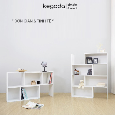 Kệ Gỗ Thông Minh 2 Khối Phong Cách Hàn Quốc Dễ Dàng Điều Chỉnh Thương Hiệu KEGODA KGD06