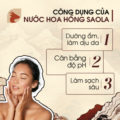 Nước hoa hồng thương hiệu Sao la (100ml): Dưỡng ẩm, làm se  khít lỗ chân lông, làm mịn và ngăn ngừa lão hóa da, làm sạch da, 100% thuần chay, từ tự nhiên, an toàn, lành tính - Hàng Chính Hãng