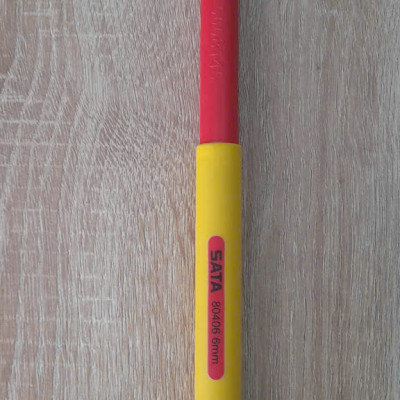 Tay vặn lục giác 6mm x 215mm cách điện 1000V VDE SATA 80406