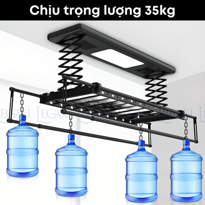 Sào Phơi Đồ Tự Động, Giá Treo Quần Áo Có Quạt Sấy Khô Đèn LED Khử Trùng Tia Cực Tím Remote Gắn Trần Legaxi