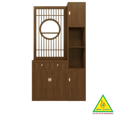 Vách ngăn phòng khách, vách ngăn tủ kệ bằng gỗm bình phong tranh 4VTK26 - NỘI THẤT LẮP RÁP VIENDONGADV