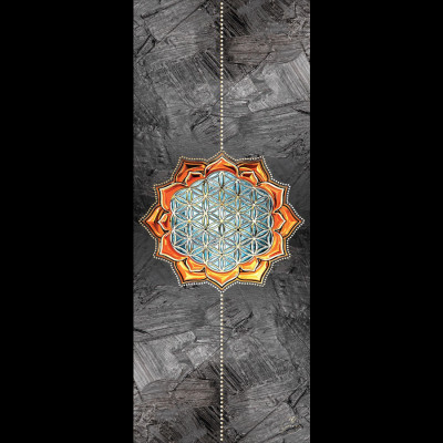 Thảm tập yoga chính hãng Yvonne, Mandala Vintage (TẶNG KÈM 3 PHẦN QUÀ) dày 4mm bề mặt nhám, siêu bám, chống trơn trượt, ưa mồ hôi