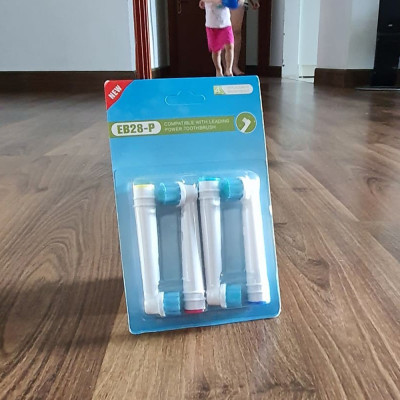 Cho máy Oral B Braun, bộ 4 Đầu Bàn Chải đánh răng điện thay thế MIHOCO EB28-P New Sensitive, làm sạch răng, cho nướu nhạy cảm, BỊ VIÊM