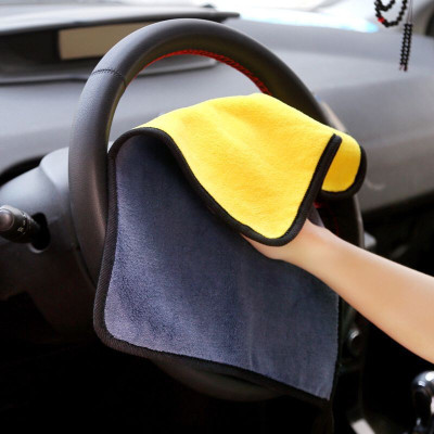 Khăn lau xe hơi ô tô cao cấp microfiber 3 kích thước dày mịn không để lại bụi vải, không để lại vệt nước, khăn lau chùi nhà cửa siêu sạch siêu thấm hút không đổ lông, rụng lông