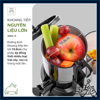 Máy Ép Chậm OLIVO SJ240 – Khoang Tiếp Lớn – Giải Pháp Hoàn Hảo Cho Việc Ép Kết Hợp Trái Cây, Rau Củ- Hàng Chính Hãng