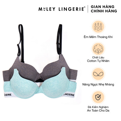 Combo 2 Áo Ngực Melange Lưng Logo Sporty Chic Thể Thao Miley Lingerie - BRC_002