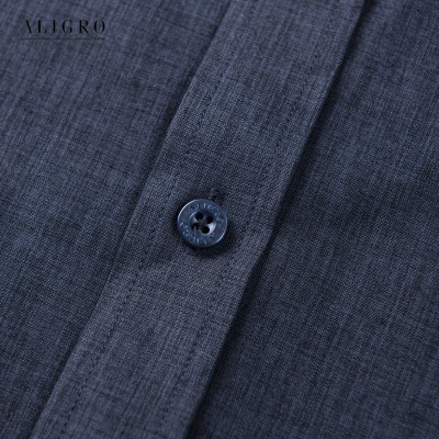 Áo sơ mi nam công sở dài tay Aligro màu navy ALGS158
