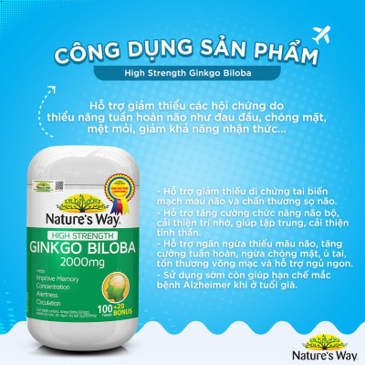 Bổ não Ginkgo Biloba Nature