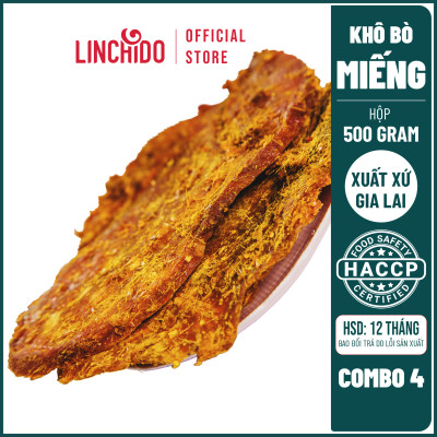COMBO 4 HỘP - Bò khô miếng - Tùng Phương Du Ký - Loại 500 Gram