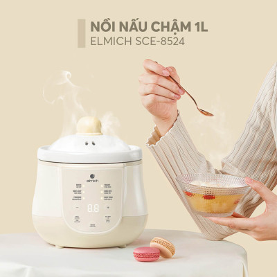 Nồi nấu chậm, nấu cháo, chưng yến 1L Elmich SCE-8524OL - Hàng Chính Hãng