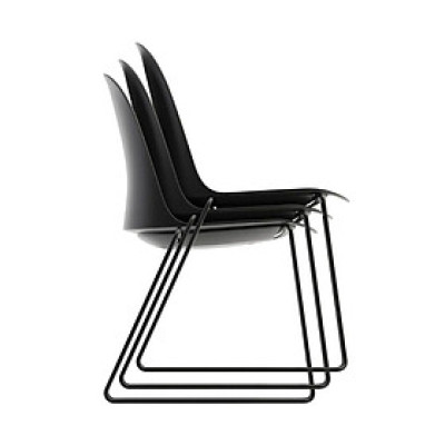 Ghế ngồi học bài thân nhựa CC1577-S Nội thất Capta Ghế đào tạo thân nhựa pp chắc chắn không tay xếp chồng tiện lợi chân sắt vòng sơn tĩnh điện màu đen được tại hcm