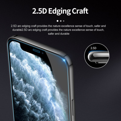 Miếng dán màn hình kính cường lực iPhone 12 Pro Max (6.7 inch) hiệu Nillkin Amazing H+ Pro mỏng 0.2 mm, vát cạnh 2.5D, chống trầy, chống va đập - Hàng chính hãng