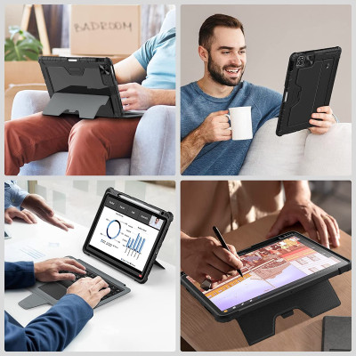 Bao Da Kèm Bàn Phím cho iPad Pro 11 & iPad Pro 12.9 inch 2020/2021/2022 Nillkin Bumper Combo Case Keyboard (Có khe cắm bút Apple Pencil) - Hàng Chính Hãng