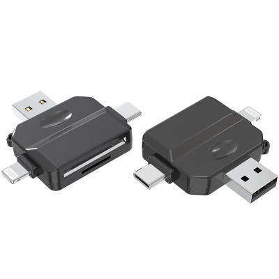 Đầu chuyển đổi 3 trong 1, Bộ chuyển đổi USB 3.0 Type C 3 trong 1, Đầu nối truyền dữ liệu Micro USB IOS OTG - Giao Màu Ngẫu Nhiên - Hàng Nhập Khẩu