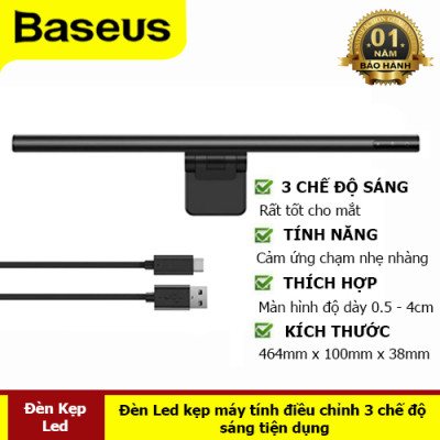 Đèn Led Máy Tính - Đèn LED Gắn Máy Tính Baseus Chiếu Sáng Rộng Ánh Sáng Đều Thiết Kế Sang Trọng