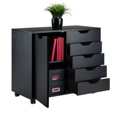 Tủ Gỗ Cabinet Halifax 5 Ngăn Kéo Có Bánh Xe Thương Hiệu SIB Decor KG80