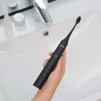 Bàn chải đánh răng điện Lock&Lock ENR346 sạc không dây - Hàng chính hãng, lông bàn chải bằng sợi Dupont mềm, 4 chế độ làm sạch, có chế độ hẹn giờ thông minh, khả năng chống nước cao - Tặng ống hút và cọ rửa