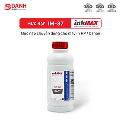 COMBO 5 BÌNH- Mực nạp/ đổ InkMAX IM37 chuyên nạp các dòng HP 35A, 36A, 78A, 83A, 85A, 88A. – Canon LBP CRG 312, 325, 328, 327, 26a, 48a, 79a, 76a, 337-HÀNG CHÍNH HÃNG