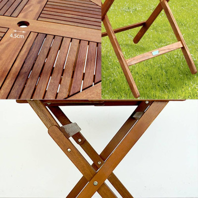 Bàn Xếp Gorontalo 700 IBIE NT4013 (70 x 70 x 72 cm) - Nâu