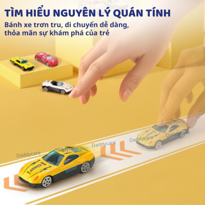 Ô tô đồ chơi mô hình cao cấp Mini Alloy Racing Cars Mideer set xe hơi cảnh sát, xe tải cho bé trai