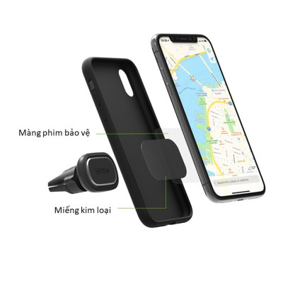 Giá Đỡ Điện Thoại Ô Tô iOttie (Mỹ) iTap 2 Vent Hút Dính Nam Châm Gắn Cửa Gió Điều Hòa - Sản Xuất Tại Hàn Quốc - Hàng Chính Hãng