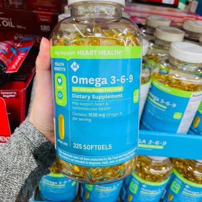 Dầu Cá Omega 369 Member’s Mark Supports Heart Health Mỹ tăng sức khỏe cho tim, não, khớp, mắt và cải thiện da khô - OZ Slim Store - 325v /Hộp