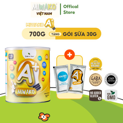 (Date mới) Sữa Hữu Cơ Miwako A+ Hộp 700g Vị Vani Nhập Khẩu Malaysia, Sữa Hạt Organic Dinh Dưỡng Phát Triển Trí Não & Chiều Cao Cho Bé Từ 1-6 Tuổi Vị Ngọt Thanh Dễ Uống