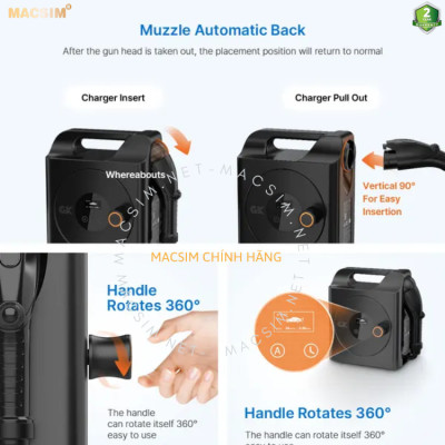 Sạc ô tô điện Mercedes-Benz EQS - Sạc tại nhà - di động cao cấp 3,68KW (6-16A) chính hãng Macsim