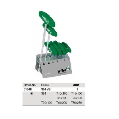 Bộ lục giác sao chữ T 7 chi tiết Wiha 01348