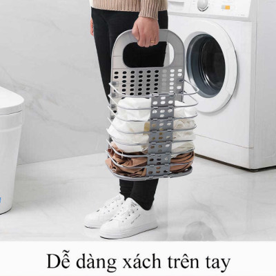 Giỏ đựng quần áo KG99 gấp gọn treo tường thiết kế thông minh dễ sử dụng 42cm (Tặng kèm 1 món quà tri ân) - Hàng chính hãng