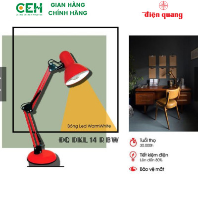 Đèn bàn bảo vệ thị lực Điện Quang ĐQ DKL14 B B (màu đen, bóng led daylight)
