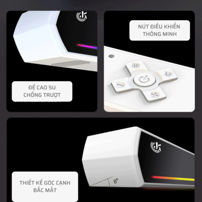 Loa bluetooth JK-1119, Loa Máy Tính Gaming Soundbar Để Bàn Led RGB Âm Bass Mạnh Mẽ + tặng dây 3.5 - Hàng nhập khẩu