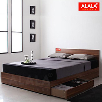 Giường ngủ ALALA42 + 2 hộc kéo / Miễn phí vận chuyển và lắp đặt/ Đổi trả 30 ngày/ Sản phẩm được bảo hành 5 năm từ thương hiệu ALALA/ Chịu lực 700kg